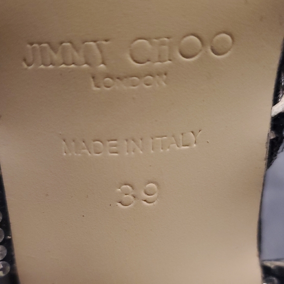 Jimmy Choo Strappy Black and Silver Heels - Picture 13 of 13